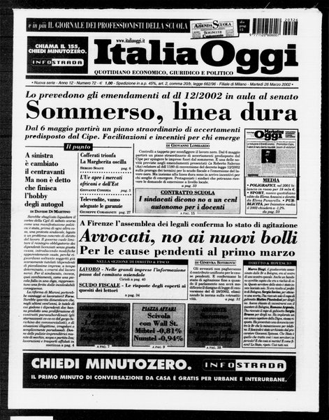 Italia oggi : quotidiano di economia finanza e politica